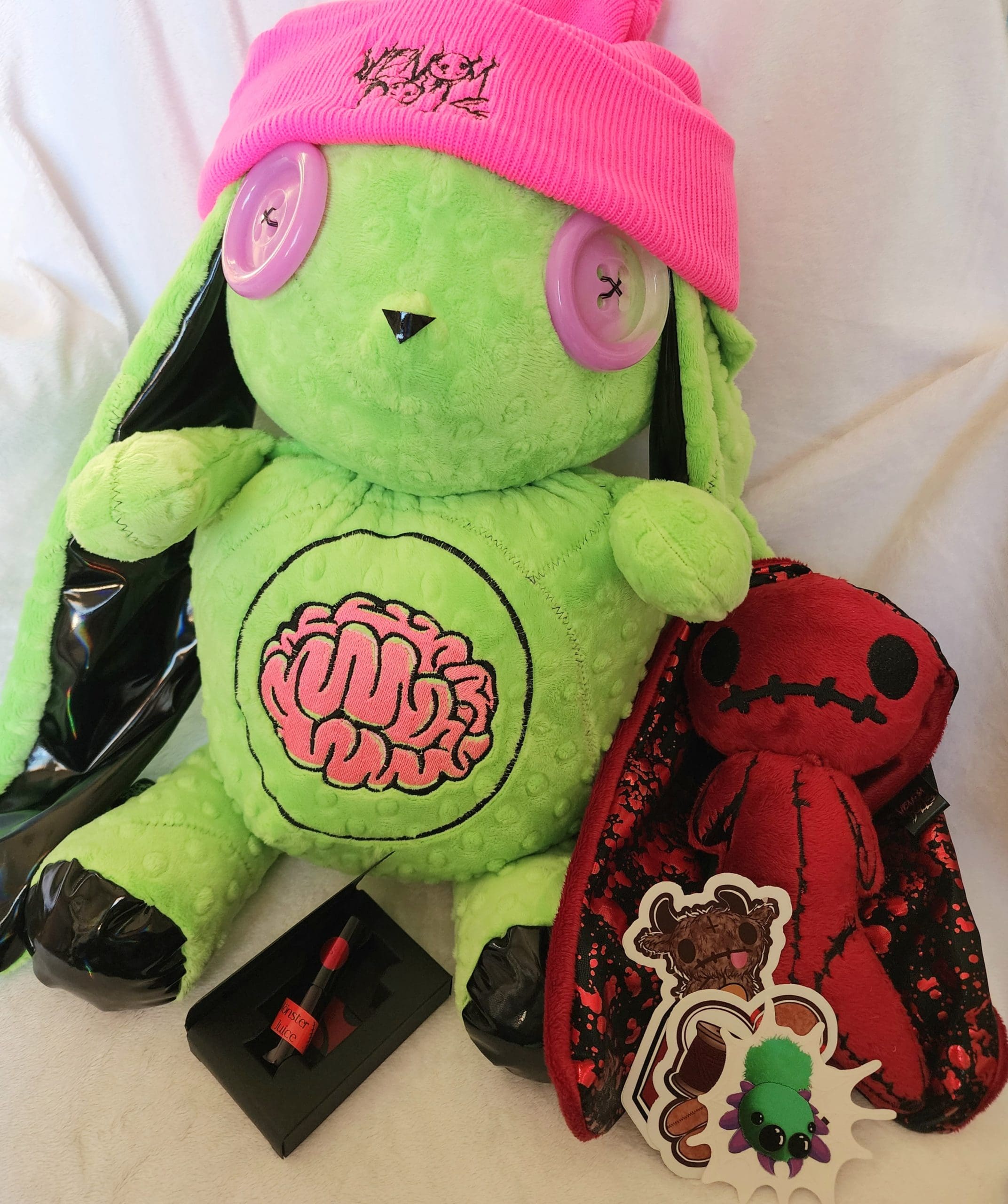 SOLD OUT* Neon-pop XL Zombie Bunny Plush RAFFLE TICKET Venom