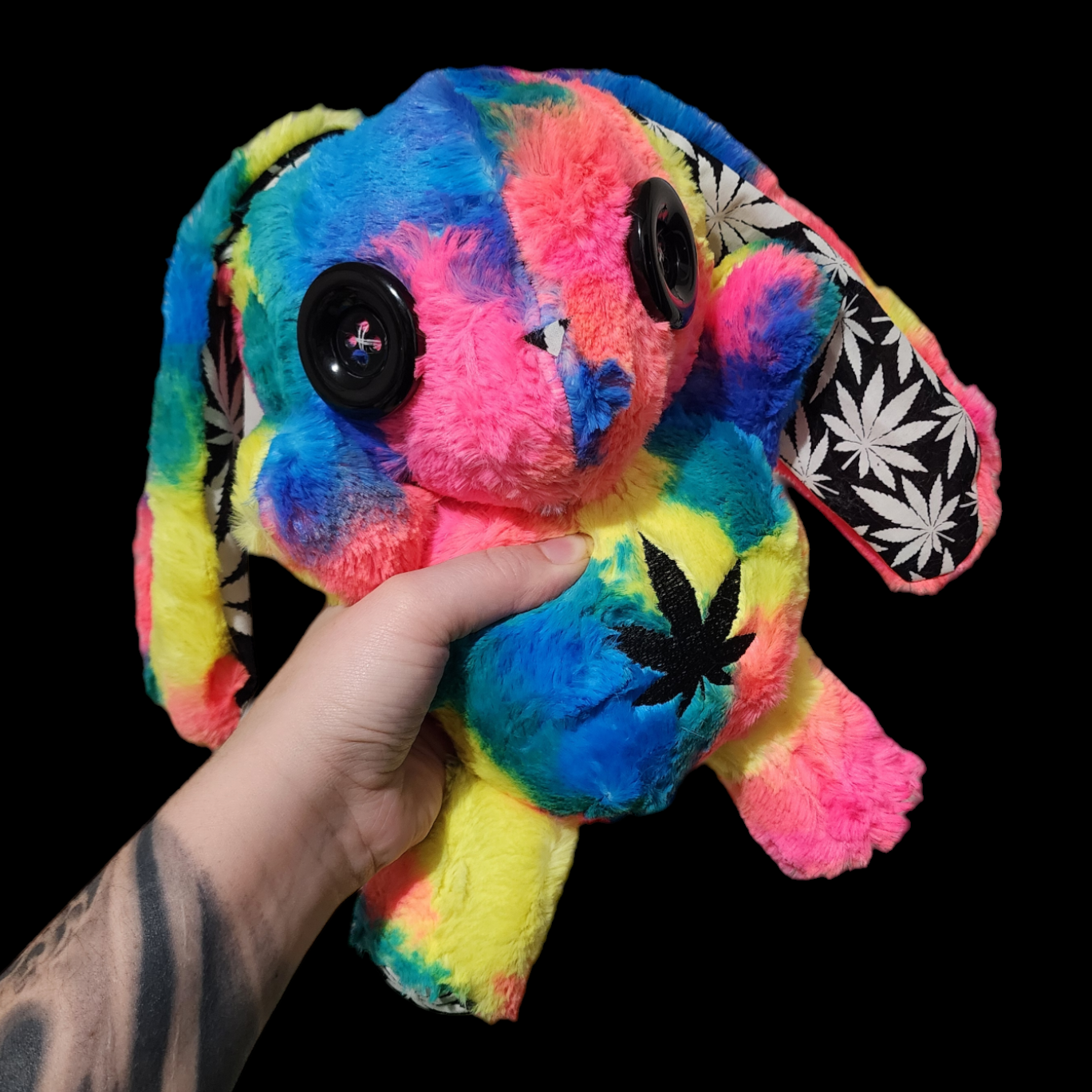 Chonk Size Cannibun Plush - Neon Rainbow (Glow in the dark) - Venom ...