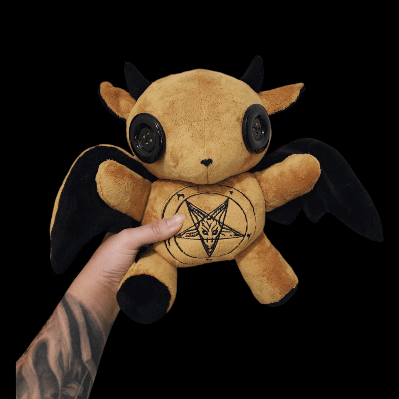 Baby Baphomet Plush - Gold & Black - Venom Doll Plushies