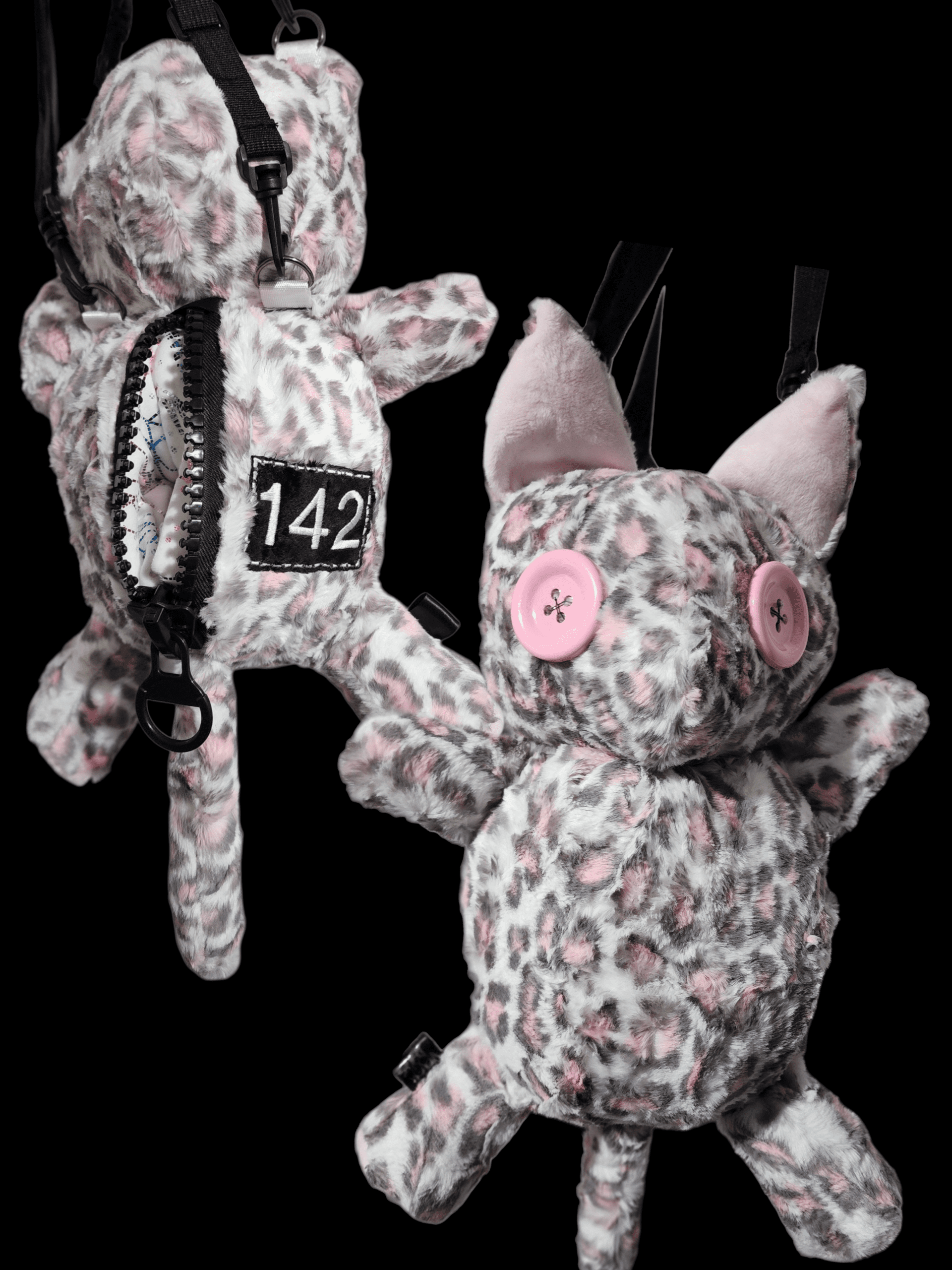 Pink Snow Leopard Backpack #142 - Venom Doll Plushies